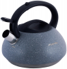Чайник Kamille Whistling Kettle 3л із нержавіючої сталі зі свистком, сірий граніт