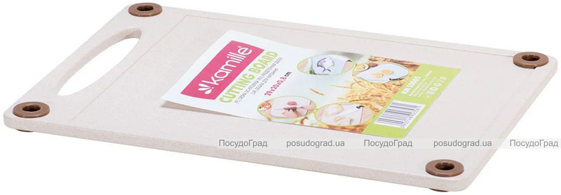 Дошка кухонна Kamille Natural Care 33.8х25см з пшеничного волокна