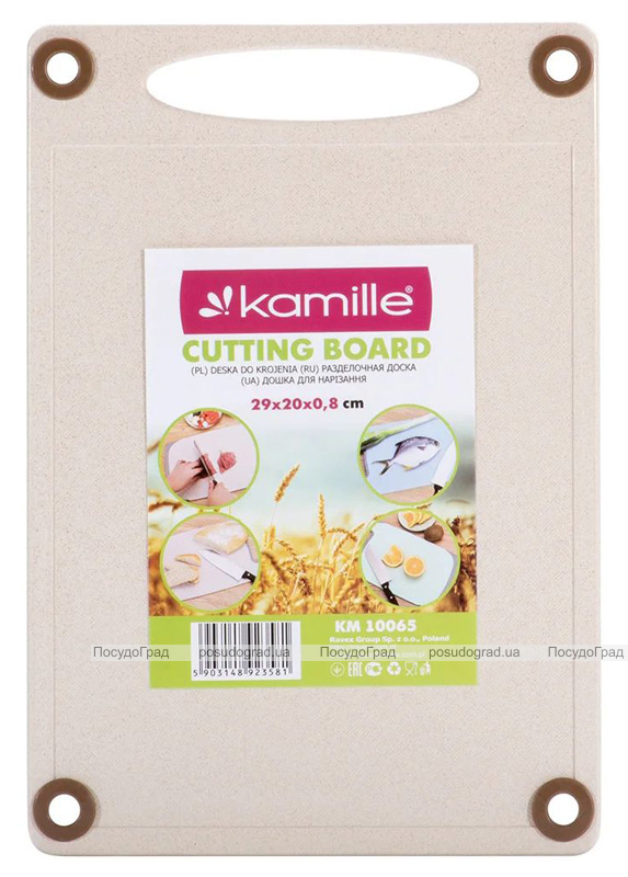Доска кухонная Kamille Natural Care 29х20см из пшеничного волокна