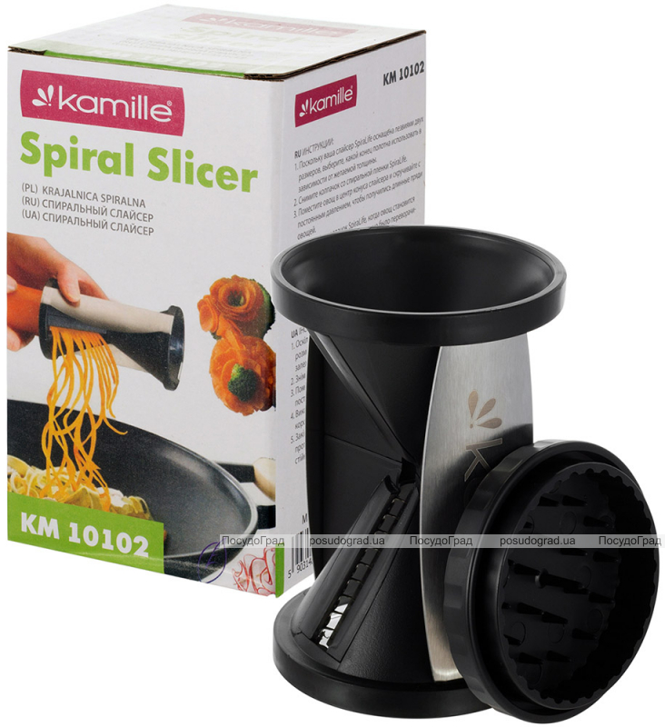 Шинківка спіральна Kamille SpiraLife 11см, чорна