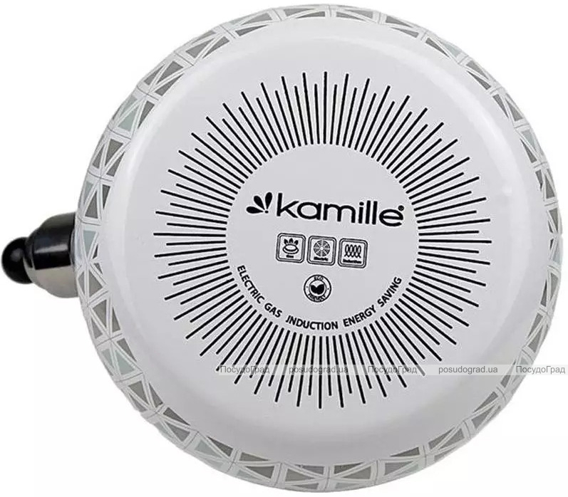 Чайник емальований Kamille "Геометрія" 2.5л зі свистком