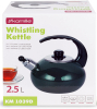 Чайник емальований Kamille "Boiling Water" 2.5л зі свистком, зелений глянець