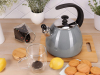Чайник емальований Kamille "Boiling Water" 2.5л зі свистком, індукційний, оливковий