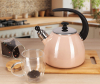Чайник емальований Kamille "Boiling Water" 2.5л зі свистком, індукційний, рожевий