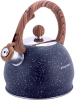Чайник Kamille Whistling Kettle Marble 2л з нержавіючої сталі зі свистком, чорний мармур