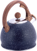 Чайник Kamille Whistling Kettle Marble 2л з нержавіючої сталі зі свистком, чорний мармур
