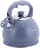 Чайник Kamille Whistling Kettle 2л из нержавеющей стали со свистком, серый мрамор