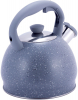 Чайник Kamille Whistling Kettle 2л из нержавеющей стали со свистком, серый мрамор