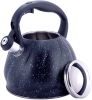 Чайник Kamille Whistling Kettle Marble 3л з нержавіючої сталі зі свистком (чорний мармур)