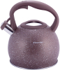 Чайник Kamille Whistling Kettle 3л з нержавіючої сталі зі свистком (коричневий граніт)