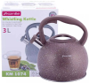 Чайник Kamille Whistling Kettle 3л з нержавіючої сталі зі свистком (коричневий граніт)
