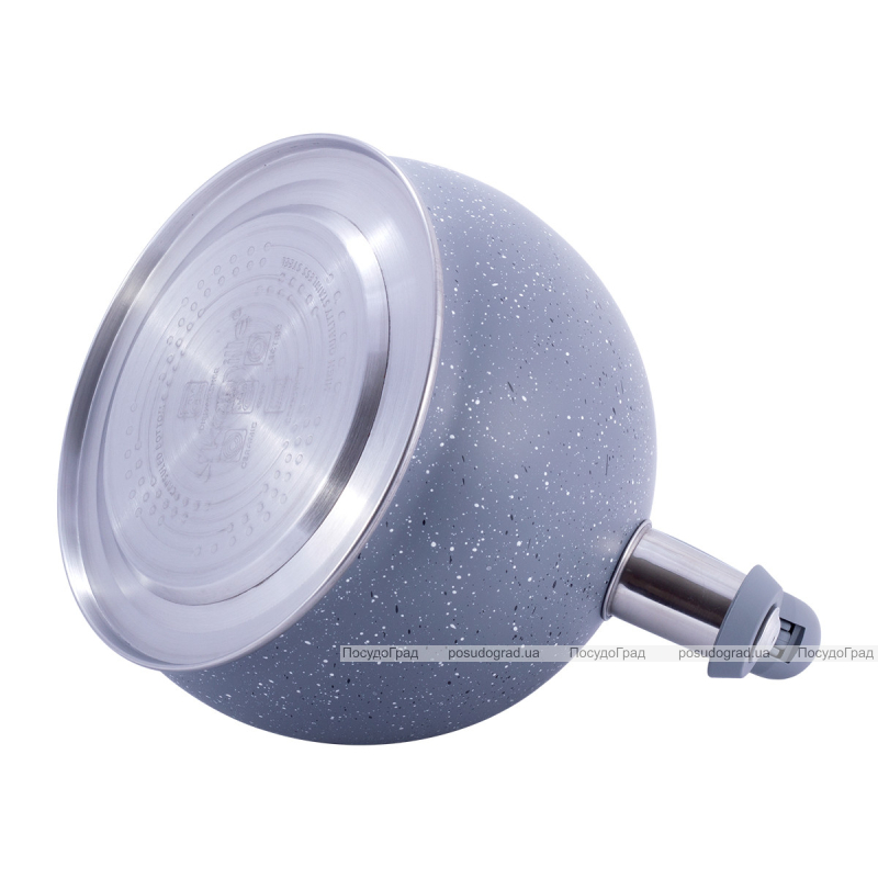 Чайник Kamille Whistling Kettle 3л з нержавіючої сталі зі свистком (чорний граніт)