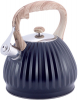 Чайник Kamille Whistling Kettle Black 3л з нержавіючої сталі зі свистком, чорний