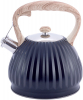 Чайник Kamille Whistling Kettle Black 3л з нержавіючої сталі зі свистком, чорний