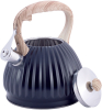 Чайник Kamille Whistling Kettle Black 3л з нержавіючої сталі зі свистком, чорний