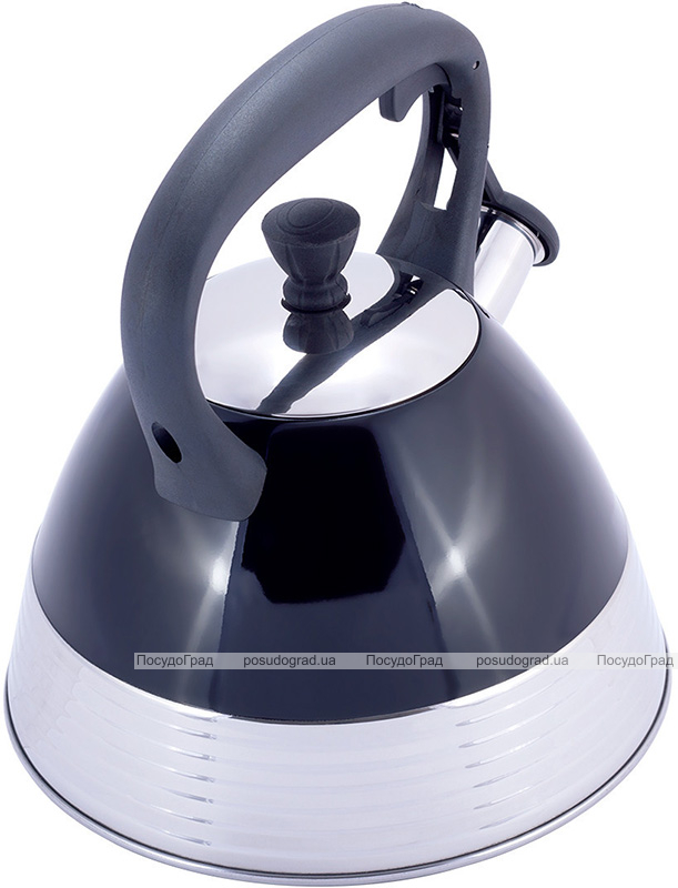 Чайник Kamille Whistling Kettle Black 3л з нержавіючої сталі зі свистком
