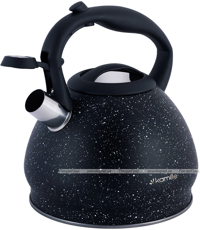 Чайник Kamille Whistling Kettle Marble 2.7л з нержавіючої сталі зі свистком