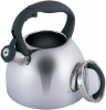 Чайник Kamille Whistling Kettle 2.7л з нержавіючої сталі зі свистком і скляною кришкою (сіра ручка)