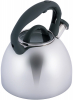 Чайник Kamille Whistling Kettle 2.7л з нержавіючої сталі зі свистком і скляною кришкою (сіра ручка)