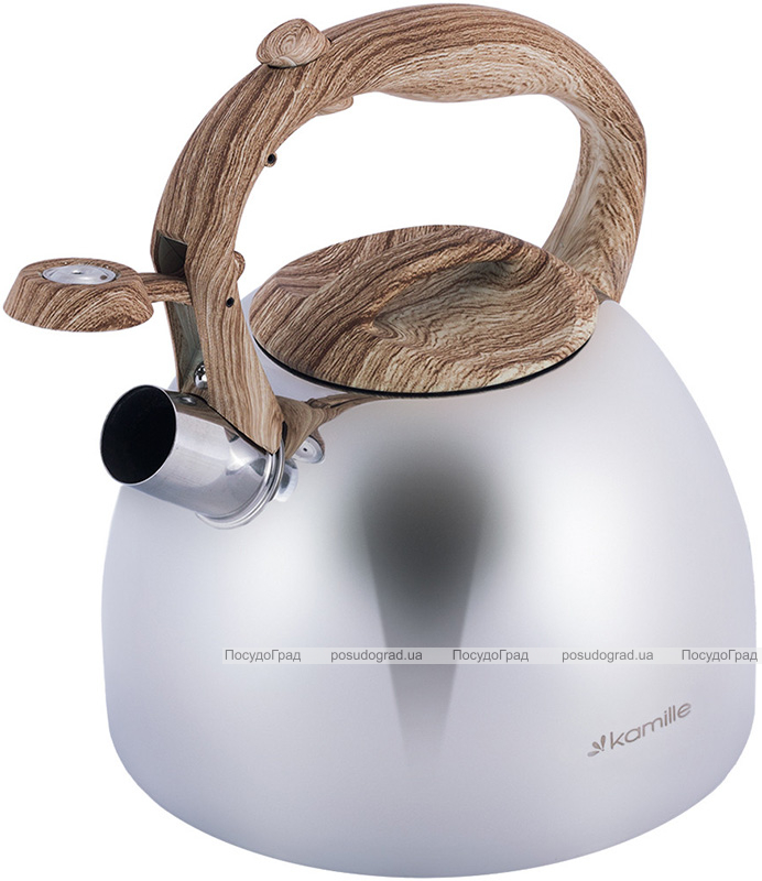 Чайник Kamille Whistling Kettle 2.7л з нержавіючої сталі сатин зі свистком