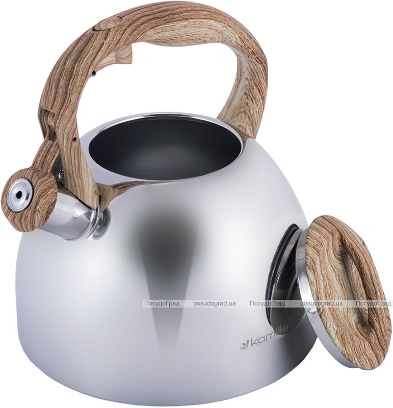 Чайник Kamille Whistling Kettle 2.7л з нержавіючої сталі сатин зі свистком