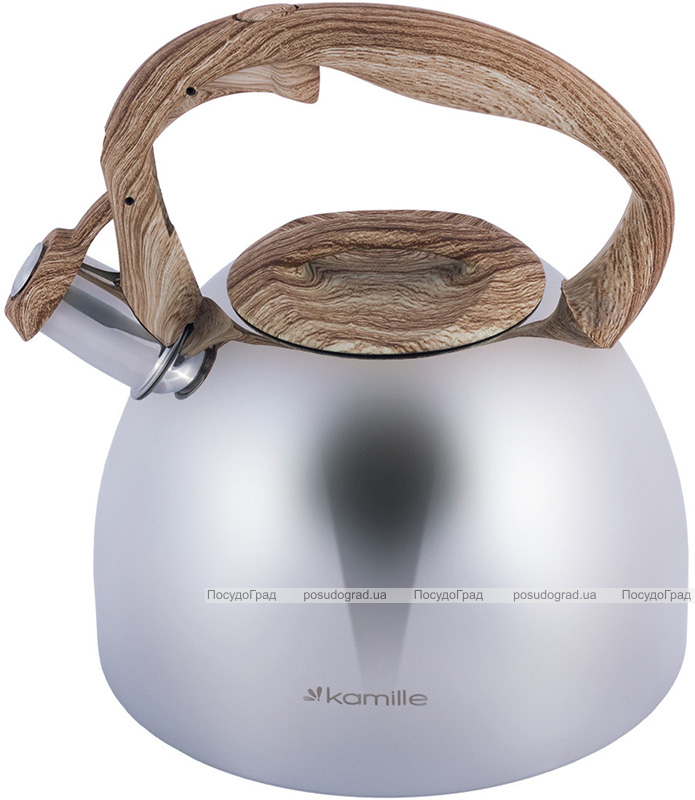 Чайник Kamille Whistling Kettle 2.7л з нержавіючої сталі сатин зі свистком