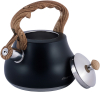 Чайник Kamille Whistling Kettle Black 2.7л з нержавіючої сталі зі свистком (чорний)