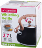 Чайник Kamille Whistling Kettle Black 2.7л з нержавіючої сталі зі свистком (чорний)