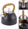 Чайник Kamille Whistling Kettle Black 2.5л з нержавіючої сталі зі свистком (чорний)