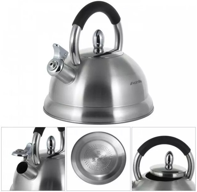 Чайник Kamille Whistling Kettle 2.7л з нержавіючої сталі зі свистком