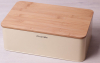 Хлібниця Kamille Breadbasket Steel&Bamboo 33х21см з нержавіючої сталі