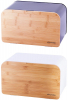 Хлібниця Kamille Breadbasket Steel&Bamboo 35х21.5х21см з нержавіючої сталі