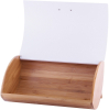 Хлібниця Kamille Breadbasket Wooden 35х25х16см бамбукова з набором ємностей для крупи (білі)