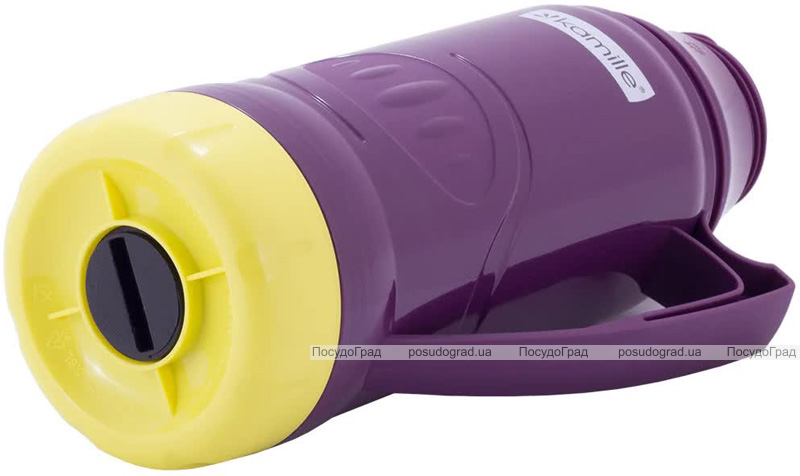 Термос Kamille Glass Violet 1800мл зеркальная колба и 2 чашки