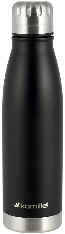 Термос-пляшка Kamille Bottle 500мл чорний