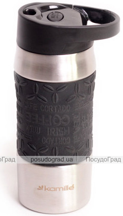 Термокружка Kamille Coffee 380мл, нержавіюча сталь