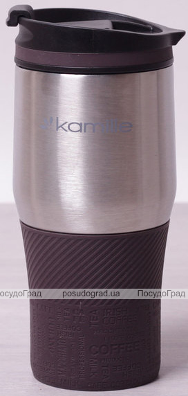 Термокружка Kamille Coffee-II 380мл, нержавіюча сталь
