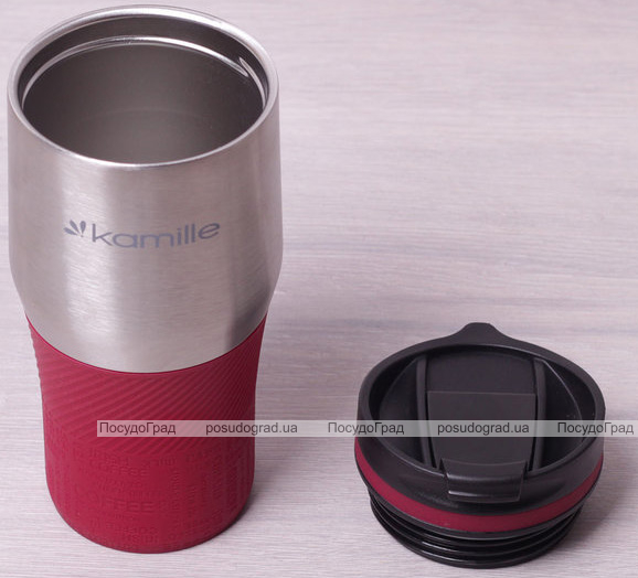 Термокружка Kamille Coffee-II 380мл, нержавіюча сталь