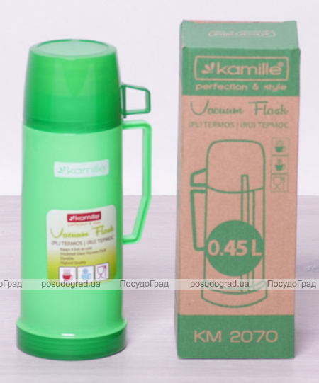 Термос Kamille Glass 450мл дзеркальна колба