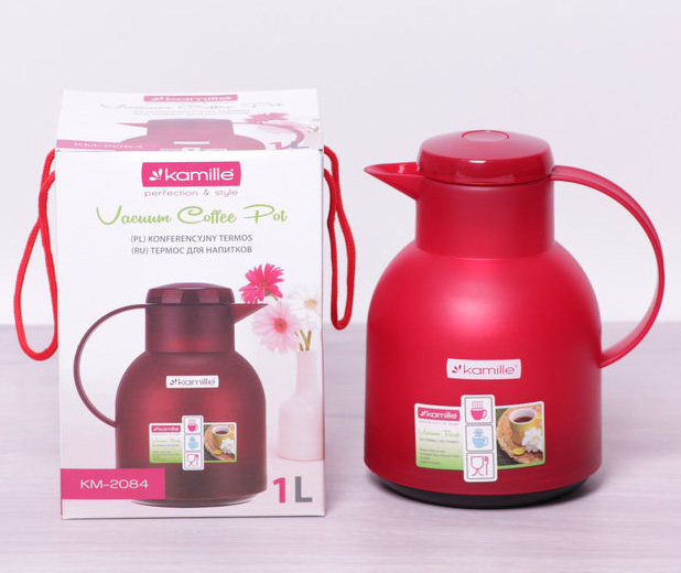 Термос Kamille Glass Jug 1000мл дзеркальна колба