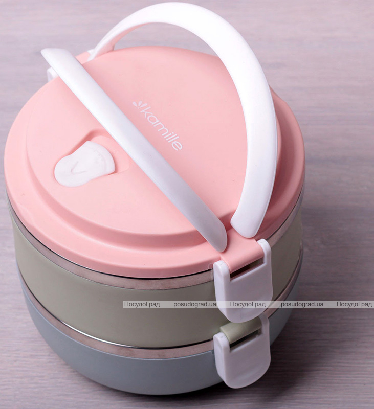 Ланч-бокс Kamille Food Box 2 ємності по 700 мл, 16.5х15х13.5см