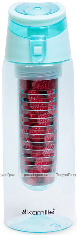 Бутылка для воды Kamille Fruit 660мл пластиковая с отсеком для фруктов