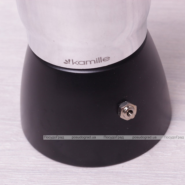 Кофеварка гейзерная Kamille Moca Cream 150мл с пенообразователем, индукционная