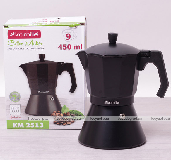 Кавоварка гейзерна Kamille Black 450мл