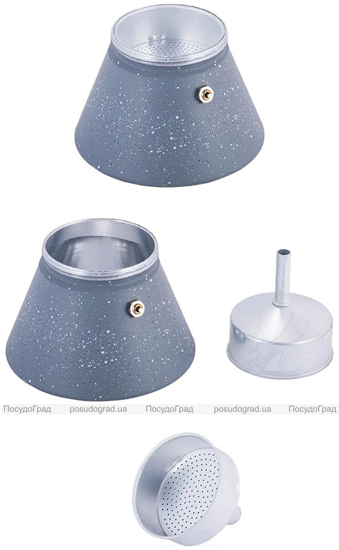 Кофеварка гейзерная Kamille Andel Grey 450мл на 9 чашек