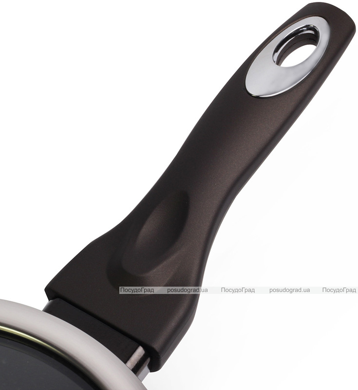 Ківш Kamille Black Gotland Ø18см зі скляною кришкою