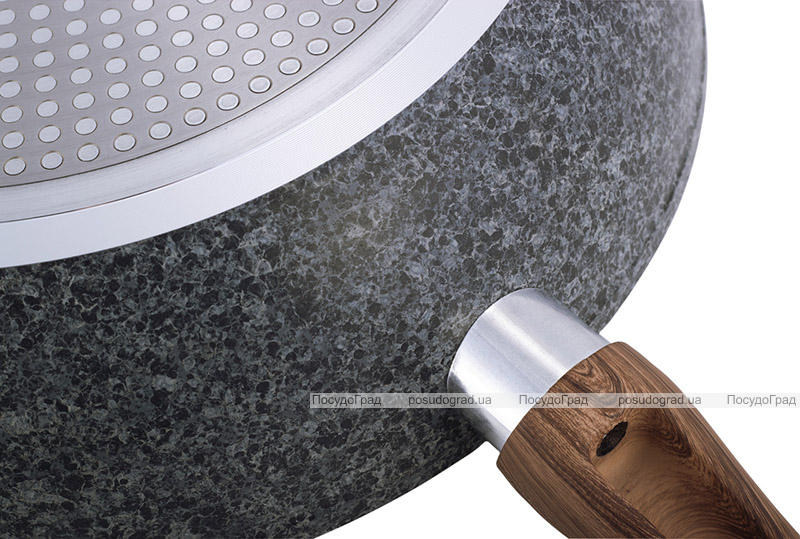 Сковорода-сотейник Kamille Grey Marble Ø28см індукційна з антипригарним покриттям
