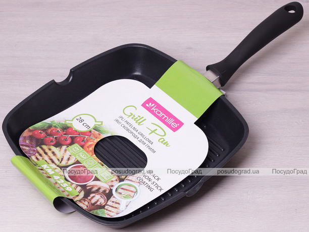 Сковорода-гриль Kamille Grill Pan 28х28см