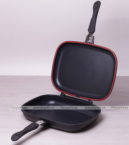Сковорода-гриль Kamille Grill Pan двостороння 32х24см