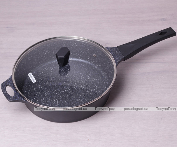 Сковорода-сотейник Kamille Fry Pan Ø28см з мармуровим антипригарним покриттям